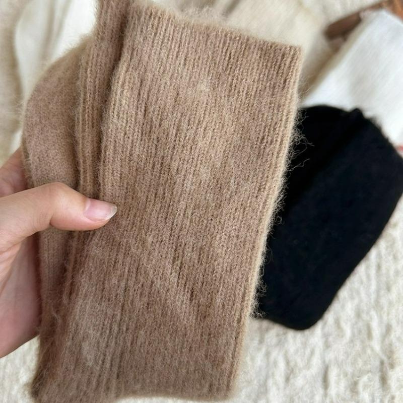 2025 Autumn Winter Thermal Wool Cashmere Socks for Women Floor Sleeping Thicken Warm Knitted Crew Socks