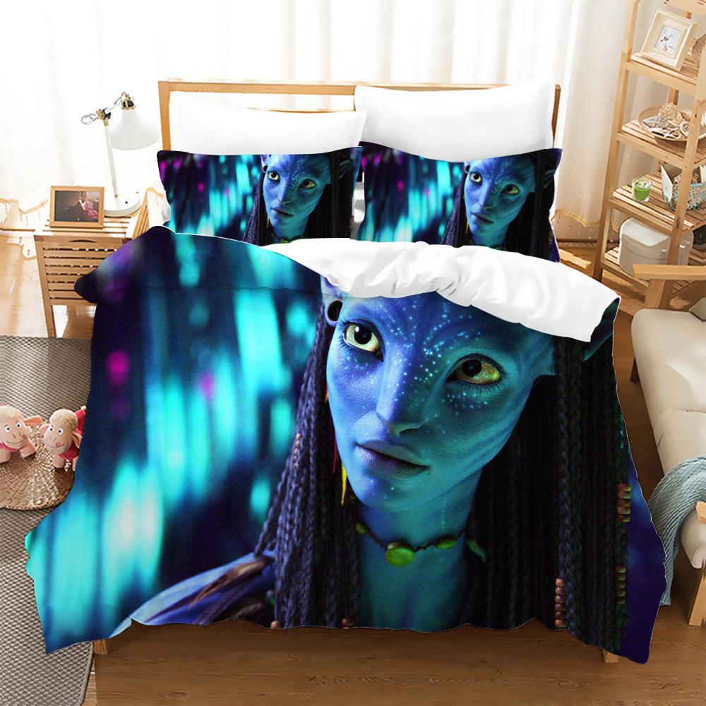 3D Film Avatar 3D Effect Comforter Cover For Children And Adults, Microfiber Duvet Cover Set With Pillow Cases And Zipper