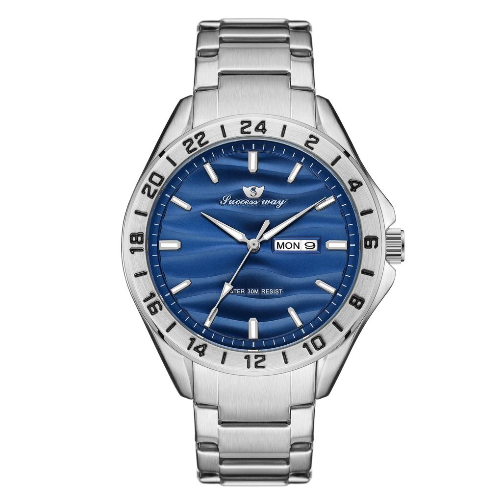 Fashion Men'S Personality Watch Steel Belt Quartz Watch Trend