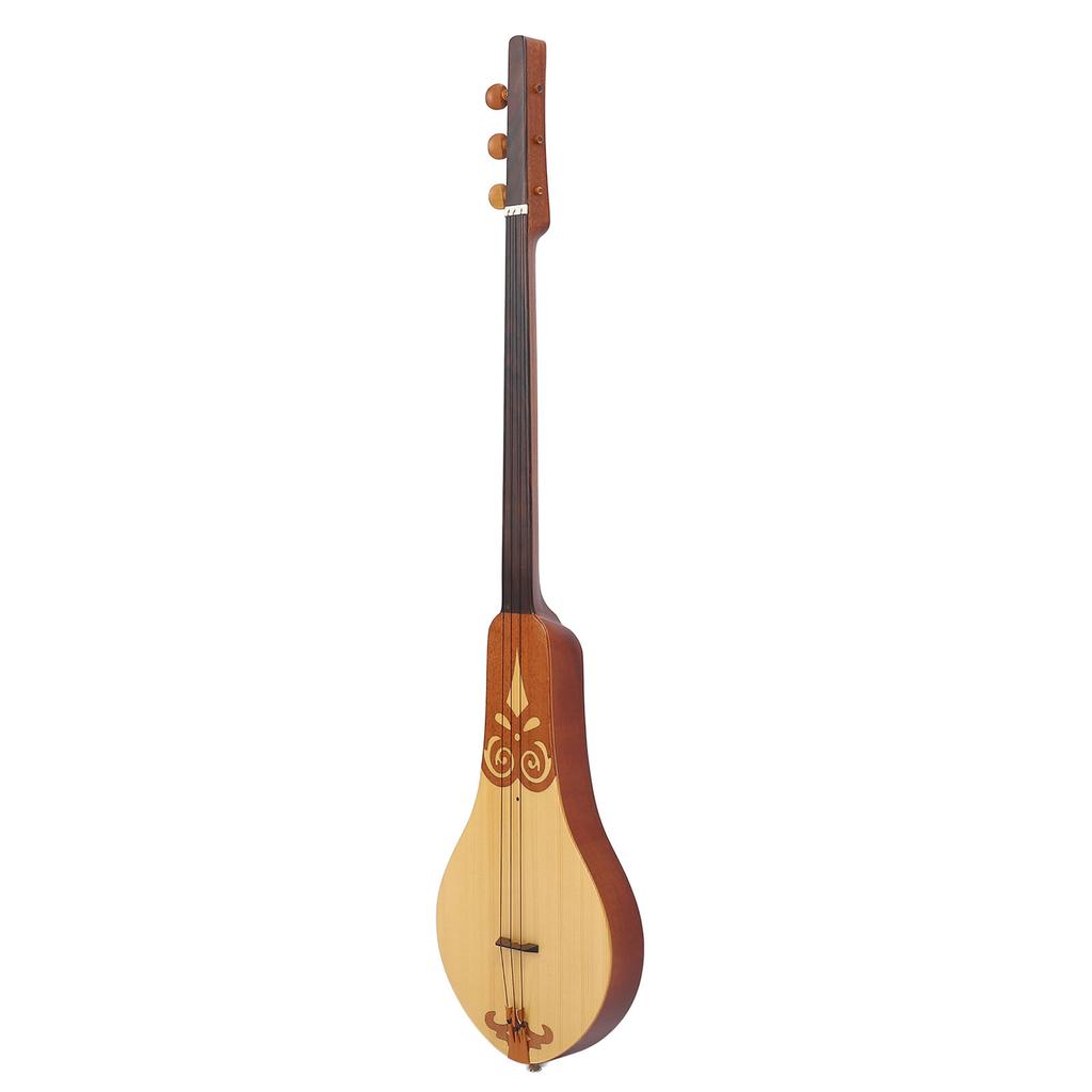Dulcimer Guitar Spruce and Mahogany 3 String Portable Dulcimer for Practice Performance