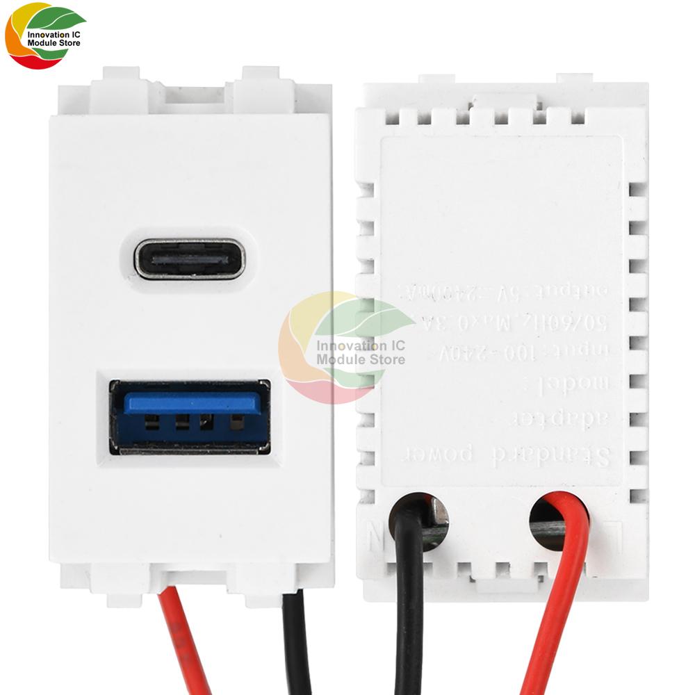 

128-Type USB Power Module 220V to 5V Transformer with 2.1A USB Mobile Phone Charging Adapter Switching Power Socket