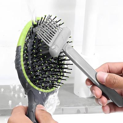Brush Cleaner Tool Hair Brush Cleaning Tool Comb Cleaner 2-in-1 Dirt Remover Cleaning Supplies Rake For Keyboard Shop Furniture