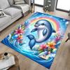 1PC Dolphin Rainbow Extra Large Non Slip Floor Carpet, Office, Family, Studio   Large Area Rug Indoor Rugs, Bold Statement Piece