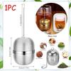 Boule à thé - Infuseur à chaîne - Inox 304 - Plateau d'égouttement - 5,5 x 4,5 cm