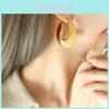 Stainless Steel Geometric Hoop Earrings For Women Winter Fashion Jewelry