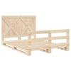VidaXL Bed Frames with Headboard 140x200 Cm Solid Pine Wood, Bed, Bedroom Furniture, Wooden Bed, Bed 3281576