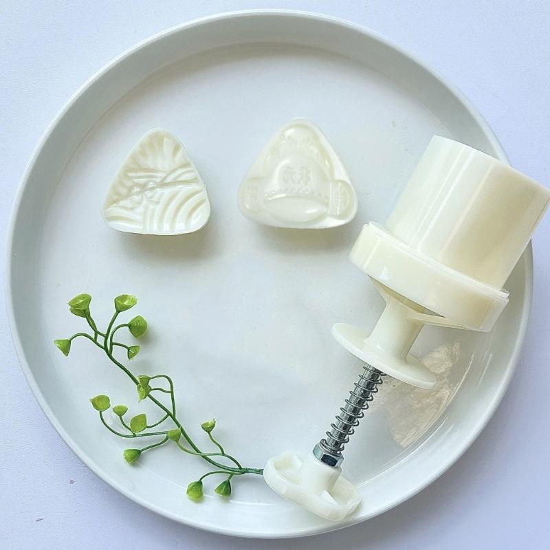 Plastik Mondkuchenformen Leicht zu reinigen Gebäckstempel Zongzi Form Mungbohnenkuchenformen ABS-Material für Mondkuchen