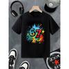 European Sizes A Fashionable Short-Sleeve T-Shirt for Boys, Showcasing a Lively Number 67 Print. It'S Soft And Comfy