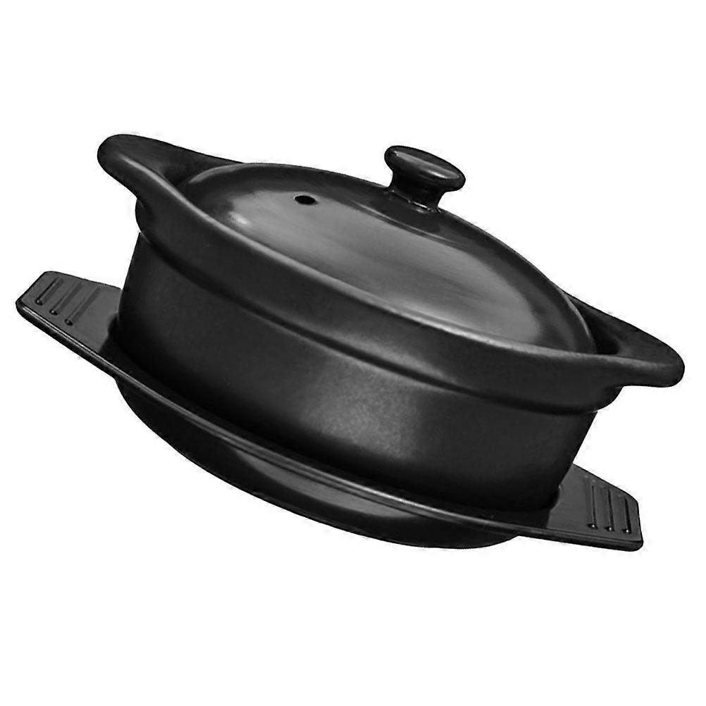 Stew Pot Ceramic Stew Pan Kitchen Stockpot Multi-functional Stewing Pot with Lid Base