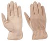 Towa Corporation 10-Pair Pig Leather Gloves with Nylon Back, No. 489, Velcro Closure, Beige (Size M)