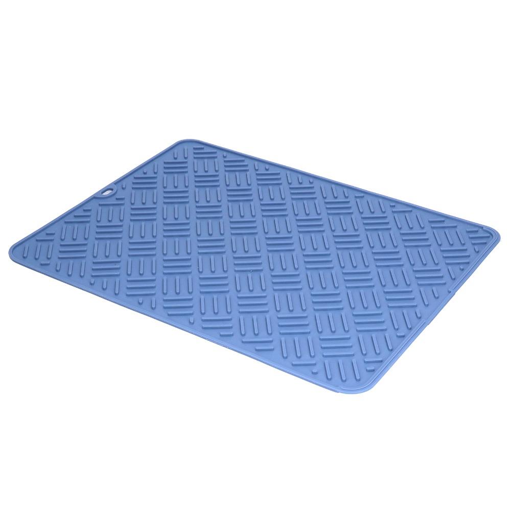 Multiple Optional Color Water Drying Pad Silicone Sink Anti-slip Cushion Tableware  Mat  Bathroom