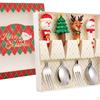 4 Piece Christmas Set, Tableware, Decoration, Cutlery, Teaspoon,