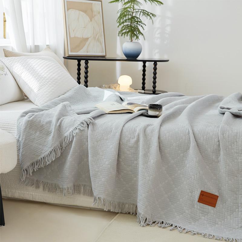 Cotton Tassel Summer Cooling Blanket Single and Double Air Conditioning By All Cotton Summer Nap Blanket
