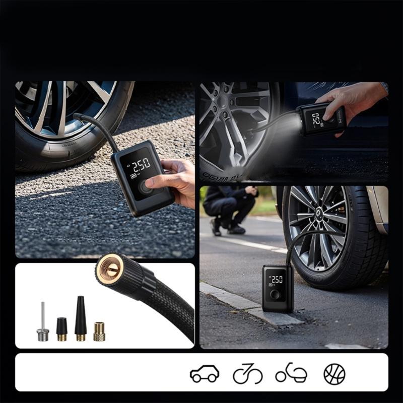 intelligent  Wireless Tire Inflator easy carry  Air Pumps with Digital Pressure Gauges Air Compressor for Auto Motorcycle bikes 