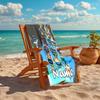 Personalized customized proof beach towel with Astro Bot  pattern - soft, absorbent, quick-drying, perfect swimming, camping&bathing