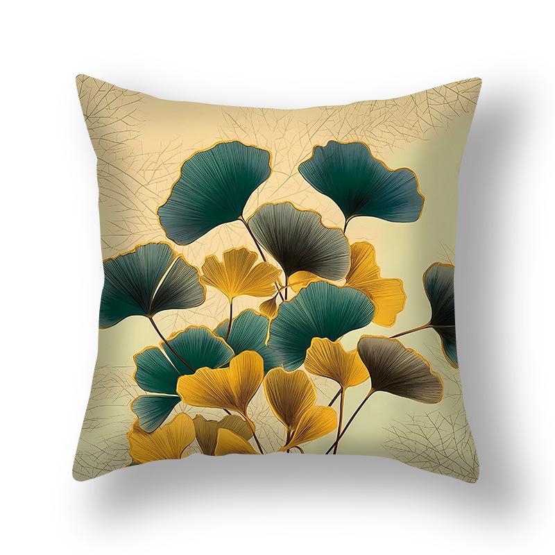 

Short Plush Pillowcase, Simple and Versatile Ginkgo Leaf Pillow, Modern Decorative Sofa Pillow, Cushion 45 * 45Cm (single pillowcase)
