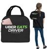 Logo de Motorista do Uber Eats Motorista de Entrega de Comida Bolsa Térmica para Almoço para Mulheres Crianças Caixas de Comida Portáteis Lancheira Térmica Bolsa Tote