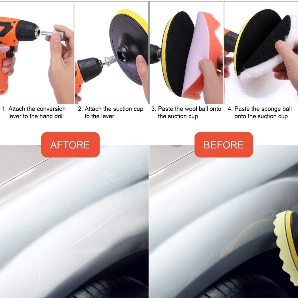 12PCS Universal Buffing Pad Kit Reusable Drill Buffing Pad New Polishing Pads Kit Car Polishing