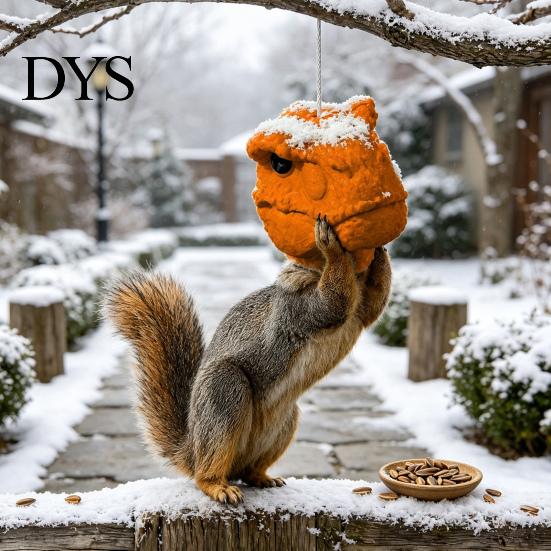 Backyard Paradise Feeding Tool Dinosaur Head Squirrel Feeder, Outside Hanging Funny Dino Face Feeder Face, Garden Wild for Patio Decor Easy Fill
