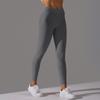 Brushed V-waist Pleated Solid Color Peach Hip Yoga Pants For Sports, Running, Fitness, Tight Fitting Cropped Pants