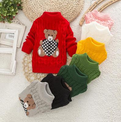 Maglioni per bambini autunnali e invernali, cartoni animati, orsi, neonati, ragazze, girocollo, maglioni lavorati a maglia