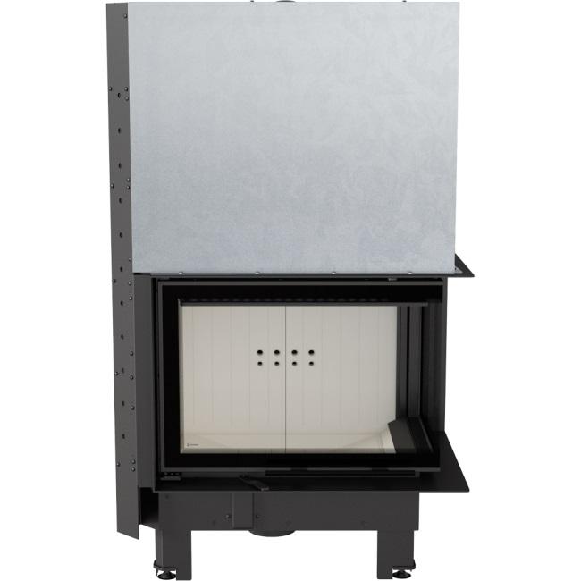 Steel fireplace KRATKI MBZ right 13 kW Ø 200 Lift-up self closing door