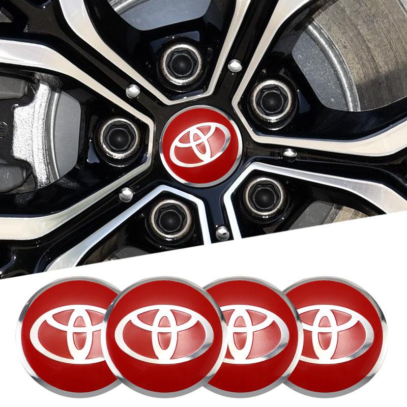 4 Pezzi 56mm Adesivi Ruote Auto Tappo Centrale Mozzo Emblema Auto Badge Decalcomania Per Per Toyota Yaris Corolla Prius Auris Camry Avalon Sienna