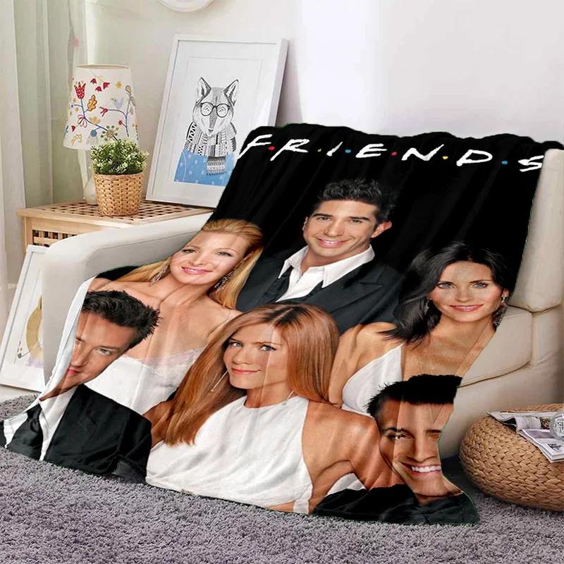 Cozy F-Friends Comedy Movie Characters Flannel Blanket for Beds Room Decoration Picnic - Customizable Gift Blanket