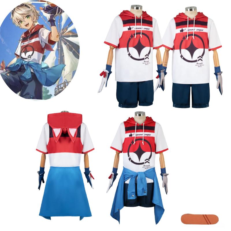 Bennett Impact Genshin Cosplay Costume Game Sportswear Full Set Outfit Roleparty
