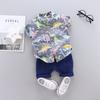 Baby Jungen Kurzarm Hemd  Kurze Hosen Set Gentleman Suit  T-Shirt Shorts Outfit