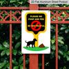 2D Flat, 1pc "Please No Poop and Pee Be Respectful" Aluminum Sign - Dog Poop Warning Wall Decor Yard, Lawn, Community Garden, Park, Neighborhood
