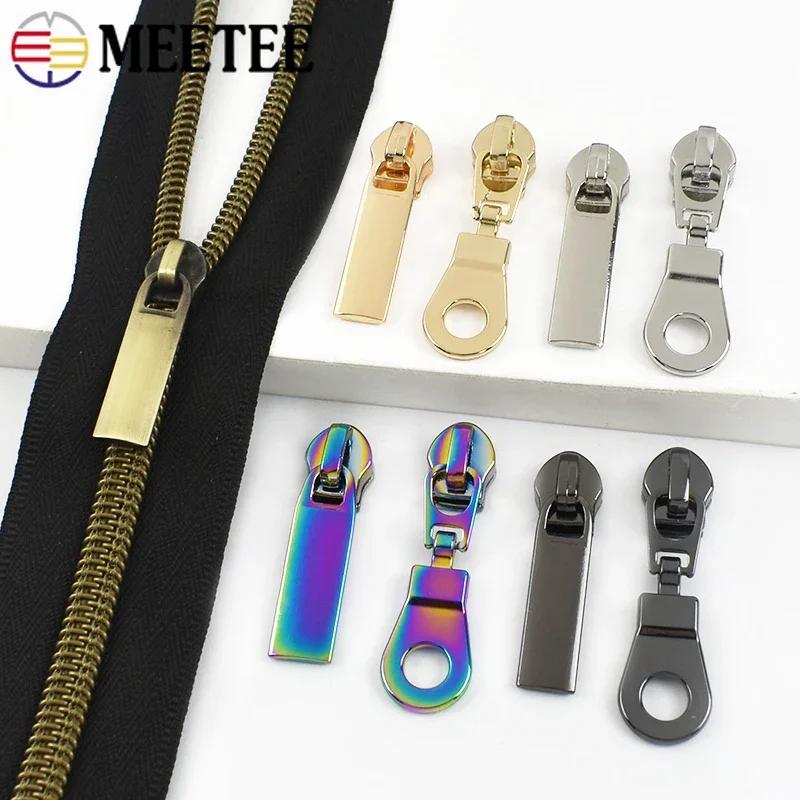5-30Pcs Meetee 5# Nylon Zipper Sliders for Bags Garment Decor Zippers Puller Tents Home Textiles Zip Repair Sewing Accessories