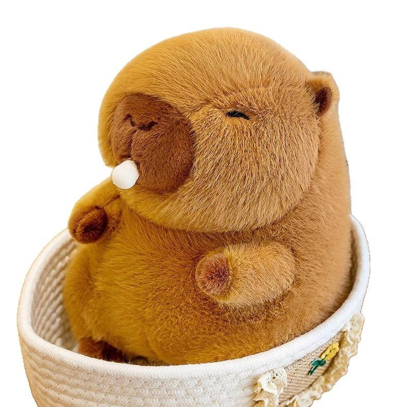 Custom Capybara Plush Pillow Doll 23cm-65cm Bubble Blowing Stuffed Toy Stress Relief Toy Business Promotion Gift