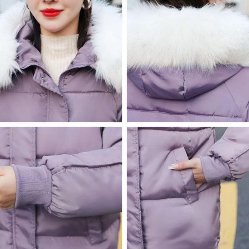 Jednobarevné bavlněné bundy korejského stylu ke všemu silné péřové kabáty zimní velká velikost volné krátké s kapucí péřové kabáty
