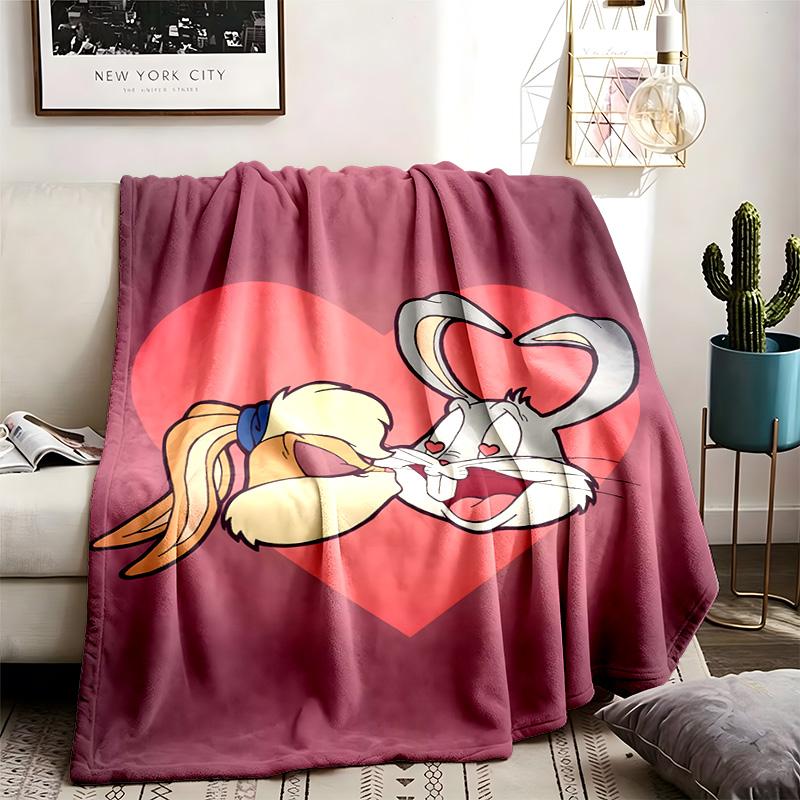 Looney Tunes Theme Blanket Suitable For The Sofa Camping And Travel Made Of Soft Flannel Material An Ideal Gift For Occasions Such As Birthday
