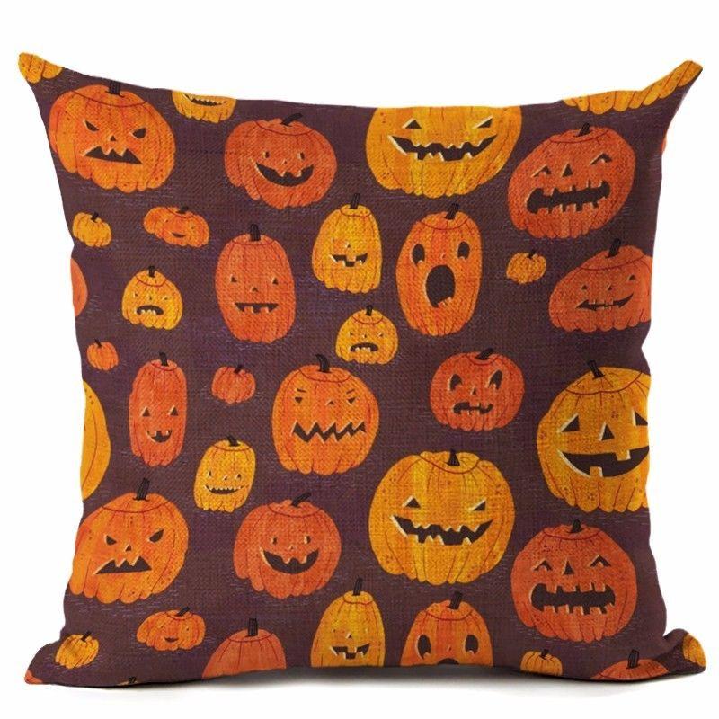 18" Cotton Halloween Linen Throw Pillow Case Cushion Cover Party Home Decor Sofa