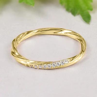 Huitan Schlichte Dünne Ringe für Damen Vielseitig Modern Wunderschön Glänzend Zirkonia Finger Accessoires Exquisiter Damen Partyschmuck