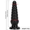 New Black Extra Large Anal Plug with Suction Cup Fisting Toy Anal Expander Adult Sex Toy Big Dick PVC Dildo