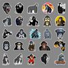 Gorilla Animal Sticker Pack: 50 Creative Stickers for Skateboards, Luggage, Laptops, Cars, & Motorcycles
