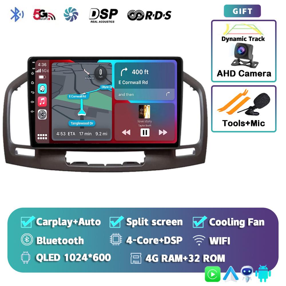 Android 14 Carplay Auto For Buick Regal Opel Insignia 2009 2010 2011 2012 2013 Car Radio Multimedia Player Stereo GPS WIFI+4G BT