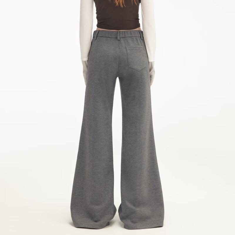 UNIFREE Women's Relaxed Embroidered Low-Rise Flare Pants