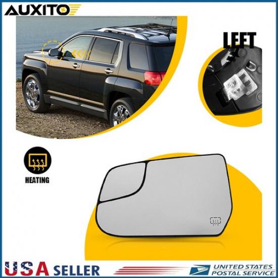 Driver LH Side Mirror Glass Heated Fit 2010-2017 Chevrolet Equinox Terrain