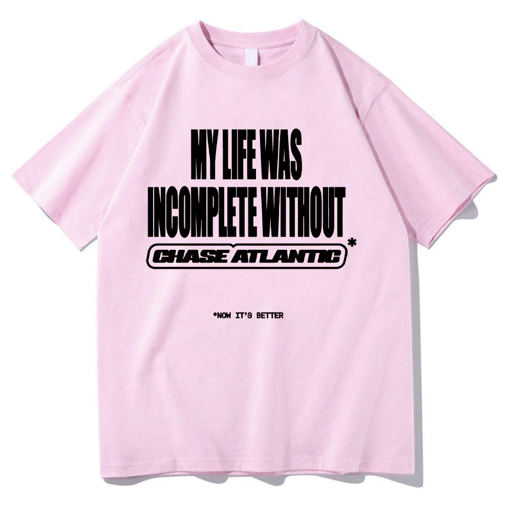 

Chase Atlantic Mylife Was Incomplete Graphic T Shirt Hip Hop Rock Band Clothing T-shirt Unisex Cotton Oversized Tees Men Clothes M