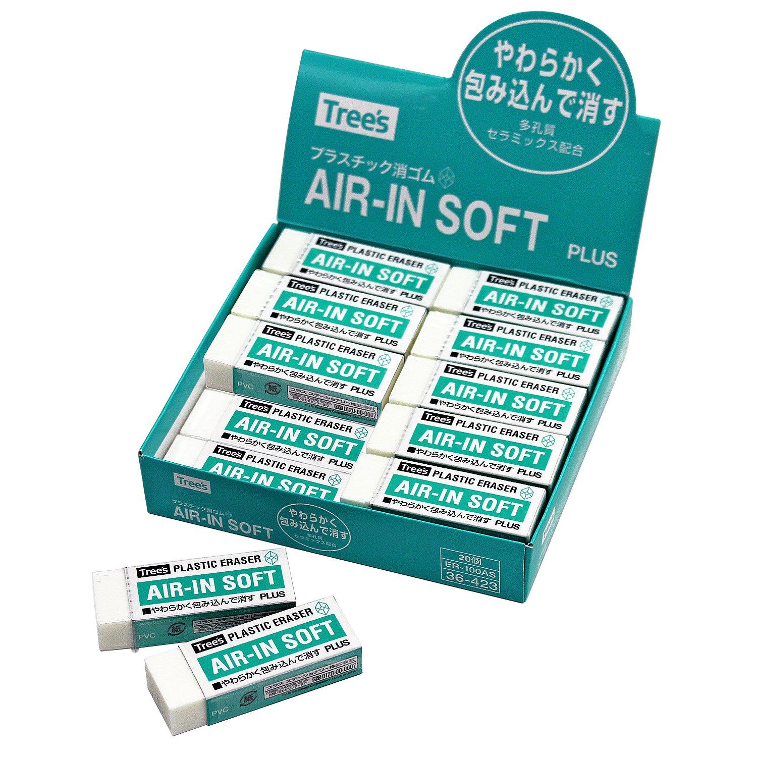 

Plus Eraser Soft M 25 г Коробка из 20 шт. Air-in ER-100AS 36-423×20 белый