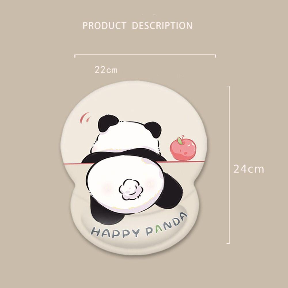 Hands Guard Panda Pattern Non-Slip Pad Wrist Rest Comfortable 3D Antiskid Mat Silicone Mouse Pad For Office Workers