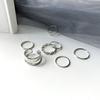 Trendy 7-Piece Women's Ring Set: Fashionable Minimalist Design, Light Luxury, Cool Niche Style, European & American Inspired Pinky Bands
