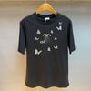 2026 Koreanisches Lässiges Luxus-T-Shirt mit Stickerei, kurzärmelig