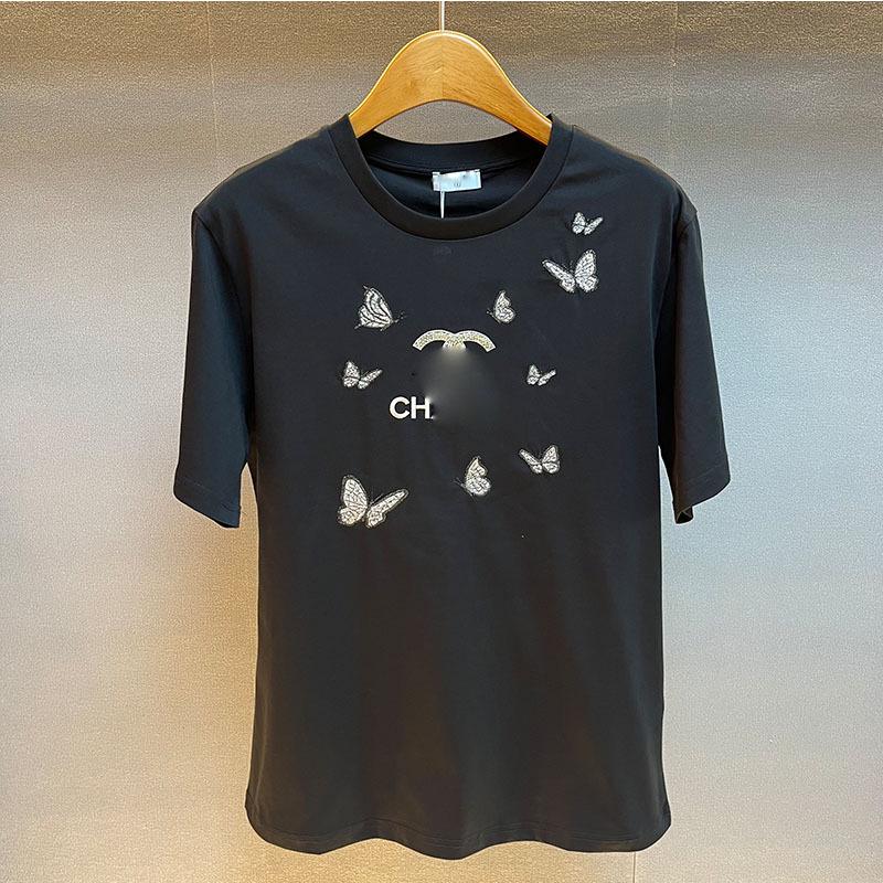 2026 Koreanisches Lässiges Luxus-T-Shirt mit Stickerei, kurzärmelig