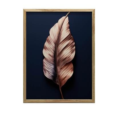 Luxury Leaf In Rose Gold Luxury Leaf In Rose Gold, 30X40 Cm, Unframed, Premium Canvas On Stretcher