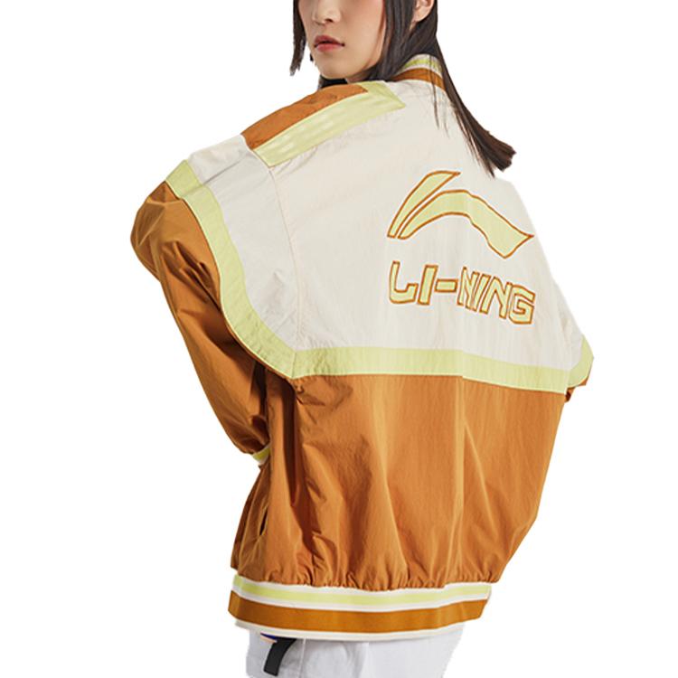 Li Ning Sports Fashion Series Loose Jacket Men Jacket Brown AJDQ363-4
